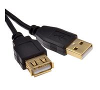 kenable GOLD USB 2.0 EXTENSION Lead 24AWG High Speed Cable A Plug to Socket 1.8m [1.8 metres]