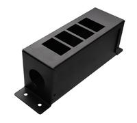 Kenable Gop Pod Metal Box With Horizontal Cut-Outs For 4X6C Outlets And 32mm Cable Entry