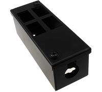 kenable GOP/POD Metal Box with Vertical Cut-Outs for 4 x 6C Outlets and 25mm Cable Entry [4 Inserts]