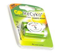 Kenable Gp Recyko Plus Aa Rechargeable Batteries 4 Times Longer Lasting (2 Pack)