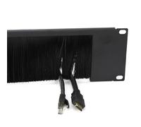 kenable Half Frame Brush Plate Cable Management for 19 Inch Data Cabinet Server Rack 2U Black