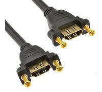 kenable HDMI 1.4 Dual Panel Mount Female Sockets Stub for Faceplates 15cm