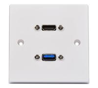 Kenable Hdmi 2.1 8K 60Hz & Usb 3.0 Superspeed Multimedia Wall Plate White
