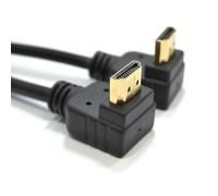 kenable HDMI Cable 1.4 High Speed 3D TV Dual 90 Degree Right Angle Gold Plated 5m Black