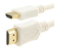 kenable HDMI Cable High Speed with Gold Plated Connectors 1080p 3D 4K 1.4 Compatible White 10m