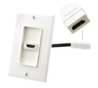 Kenable Hdmi Flush Euro Wall Plate Faceplate Socket Hdmi Tail Cable Single Port