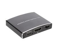 kenable HDMI Splitter 1 in 2 Out 4K 60Hz HDMI 2.0 Dual Display Splitter with Smart EDID Control HDCP 2.2 for Gaming Console TV Projector Monitor