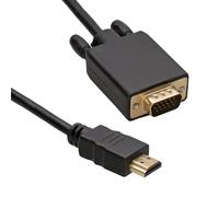 kenable HDMI to VGA Converter Cable with 3.5mm Audio Jack for PC Laptop to Monitor TV Screen 1.8m