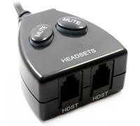 kenable Headset Buddy Training Adapter Twin RJ10 Sockets & Mute Button