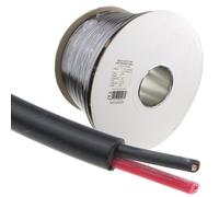 kenable Heavy Duty Twin Core Speaker Cable 100V Line 2x45x0.18mm 1.15mm² 15A Black 100m