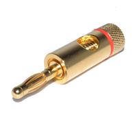 kenable High Quality Gold 4mm Banana Plug for Speaker Cable Colour Coded Red
