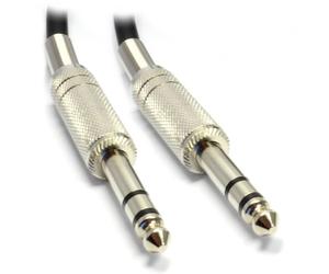 kenable High Quality Stereo Jack 6.35mm METAL Plug to Plug Cable Lead Black 5m