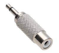 HQ 3.5mm Mono Jack Plug to RCA Phono Socket Adapter Nickel