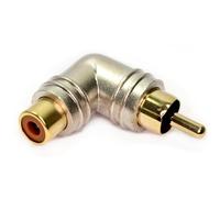 kenable HQ 90 Degree RCA Phono Socket to Single RCA Phono Plug Adapter