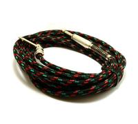 Kenable Hq Helical Shielded Angled Guitar Lead 6.35mm Mono Jack Cable 5M