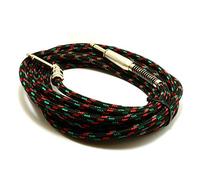 kenable HQ Helical Shielded Angled Guitar Lead 6.35mm Mono Jack Cable 5m [5 metres]