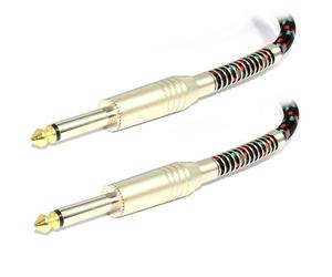 kenable HQ Helical Shielded Guitar Lead 6.35mm MONO Jack Cable Gold Tip 5m [5 metres]