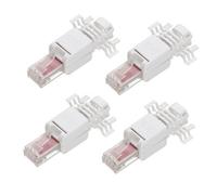 kenable IDC Punch Down to RJ45 Plug for Cat6 Solid Ethernet Cable Connector [4 Pack]