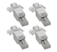 kenable IDC Punch Down to RJ45 Plug for Cat6A Solid Ethernet Cable Connector [4 Pack]