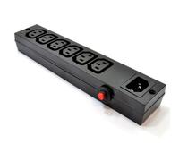 IEC 10A 250V C14 6 Way Power Distributor Board with Overload Switch