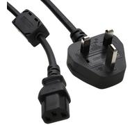 Kenable Iec C13 Mains Power Cable With Ferrite Filter To Uk Plug Kettle Lead 3M