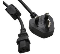 kenable IEC C13 Mains Power Cable with Ferrite Filter | UK Plug to Kettle Lead | BS1363/A Approved | 5A Fused | 3m Black