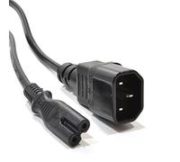 kenable IEC C14 3 pin Male Plug to Figure 8 C7 Plug Power Adapter Cable 1m [1 metres]