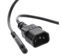 Kenable Iec C14 3 Pin Male Plug To Figure 8 C7 Plug Power Adapter Cable 2M