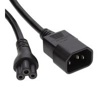 IEC Plug C14 to Cloverleaf Plug C5 Converter Adapter Power Cable 0.5m