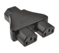 kenable IEC Mains Splitter Plug Y Adapter Block - C14 Socket to 2 x C13 Plugs 10A