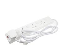 Kenable Individually Switched 4 Gang Uk Mains Power Extension 2M White