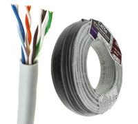 Indoor CAT5e U/UTP COPPER Ethernet Network SOLID Cable Reel 24AWG Eca 50m Grey