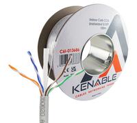 Kenable Indoor Cat6 Cca Solid U Utp Gigabit Ethernet Network Cable Reel 100M Grey