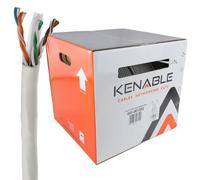 kenable Indoor CAT6 UTP 23AWG COPPER Ethernet PVC Network Cable Reel BOX 305m Grey