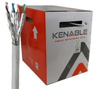 Kenable Indoor Cat6A 23Awg Copper Ethernet S/ftp Network Cable Reel 305M Grey