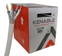 Kenable Indoor Cat7 Copper Ethernet S/ftp Network Cable Reel Box 305M Grey
