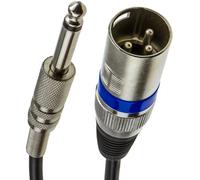 Kenable Instrument Cable Xlr 3 Pin Plug To 6.35mm Male Mono Jack Plug Cable 5M