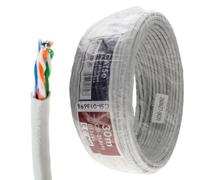 kenable Internal CAT5e-CCA Solid Outdoor Data Cable Reel U/UTP 24AWG Ethernet Network PVC Jacket Grey 30m