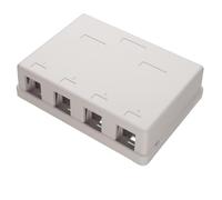 kenable Keystone Housing 4 Port White Wall Plate for Snap-in Keystone Modules Voice Data AV Network Connections 84x114mm