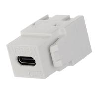 kenable Keystone USB 3.1 Type C Gen2 Female to Female Coupler Adapter (White)
