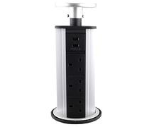 kenable Kitchen Worktop Pull Up PDU 3 x UK Sockets & 2 x USB Ports [100mm Hole] [3xUK/2xUSB]