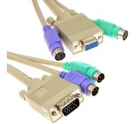 Kenable Kvm Extension Cable Male To Female Svga And Ps 2 Cable Lead 3M