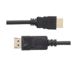 kenable Locking DisplayPort Plug PC/Laptop to HDMI Male Plug Display/Monitor/TV Cable 2m [2 metres]
