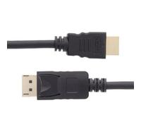 Kenable Locking Displayport Plug Pc Laptop To Hdmi Male Plug Display Monitor Tv Cable 2M