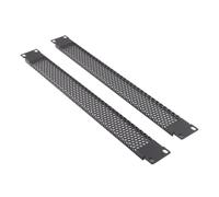 kenable Mesh Vented 1U Blanking Plate for 19 inch Rack Mounted Data Cabinet Black - 2 Pack