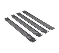 kenable Mesh Vented 1U Blanking Plate for 19 inch Rack Mounted Data Cabinet Black - 4 Pack