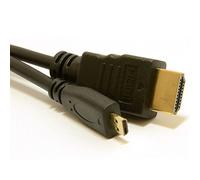 kenable Micro HDMI to HDMI Cable High Speed 1080p 3D for Tablets Cameras Sat Nav Black 1.5m