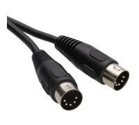 MIDI 5 Pin DIN Plug to 5 Pin DIN Plug Cable 1m Black