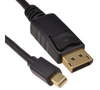 Kenable Mini-Displayport Male Plug To Display Port Plug Monitor Cable Black 2M