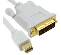 Kenable Mini Displayport Thunderbolt To Dvi-D Male Plug White Cable 0.5M
